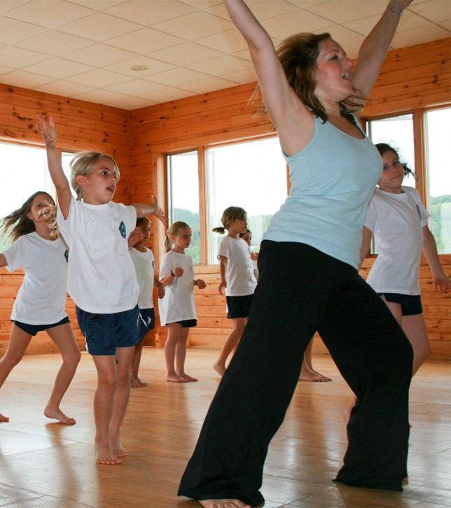 20080701150 A dance instructor leading younger campers
