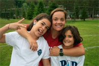 20080703090 Two campers with their summer camp counselor