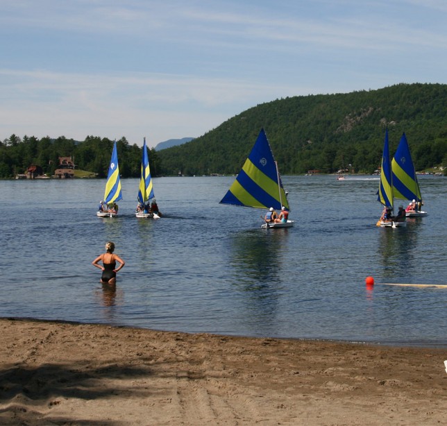 20080704888 A counselor supervising campers sailing on Brant Lake