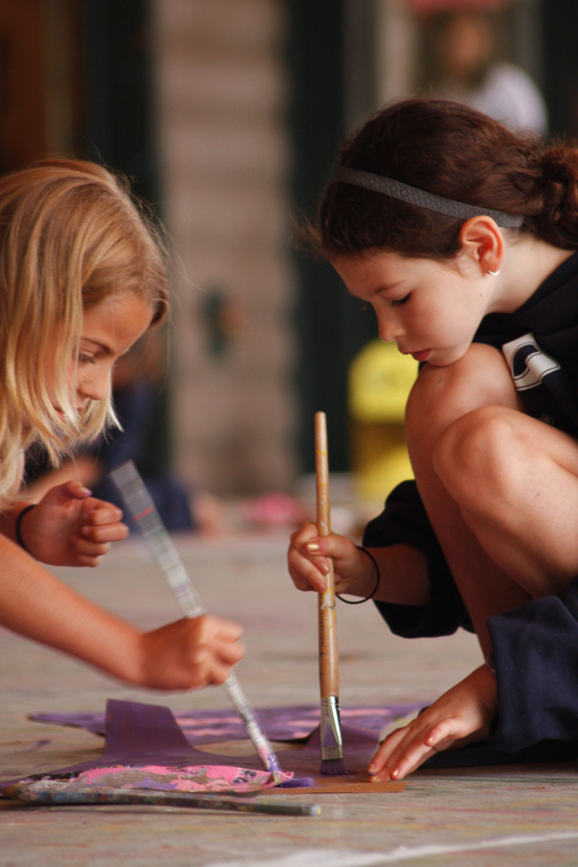 Campers Painting at Arts & Crafts