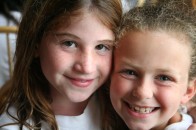 201007130573 Two girls at Point O'Pines Camp in Brant Lake, New York