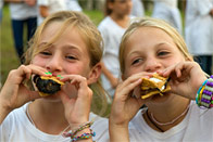 201008034146 Two young girls eating s'mores