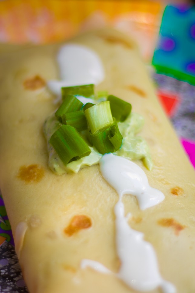 201008105292 Burrito with cream sauce and fresh onion
