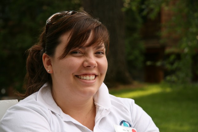 IMG_0709 A staff member happy about working at camp.