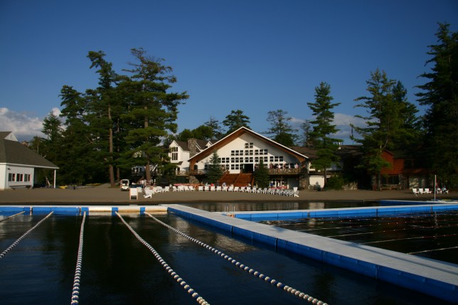 The waterfront of Brant Lake at Point O'Pines