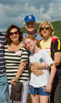 201007302510 A mother and grandparents with their daughter on Visiting Day