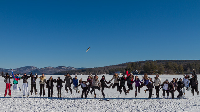 Seniors of 2012 venture out on the ice of Brant Lake