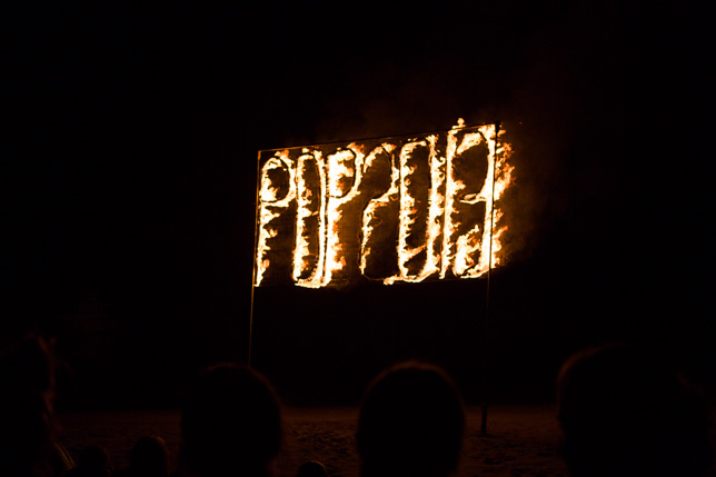 "POP2013" Burning Sign